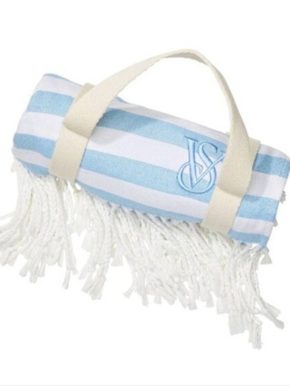 Victoria's Secret Blue and White Striped Beach Throw